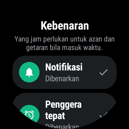 Real SolatTime screen on the watch: No azan on your watch?