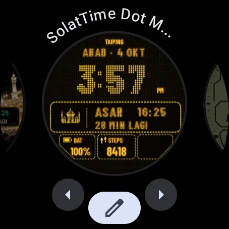 Layar asli SolatTime di jam: